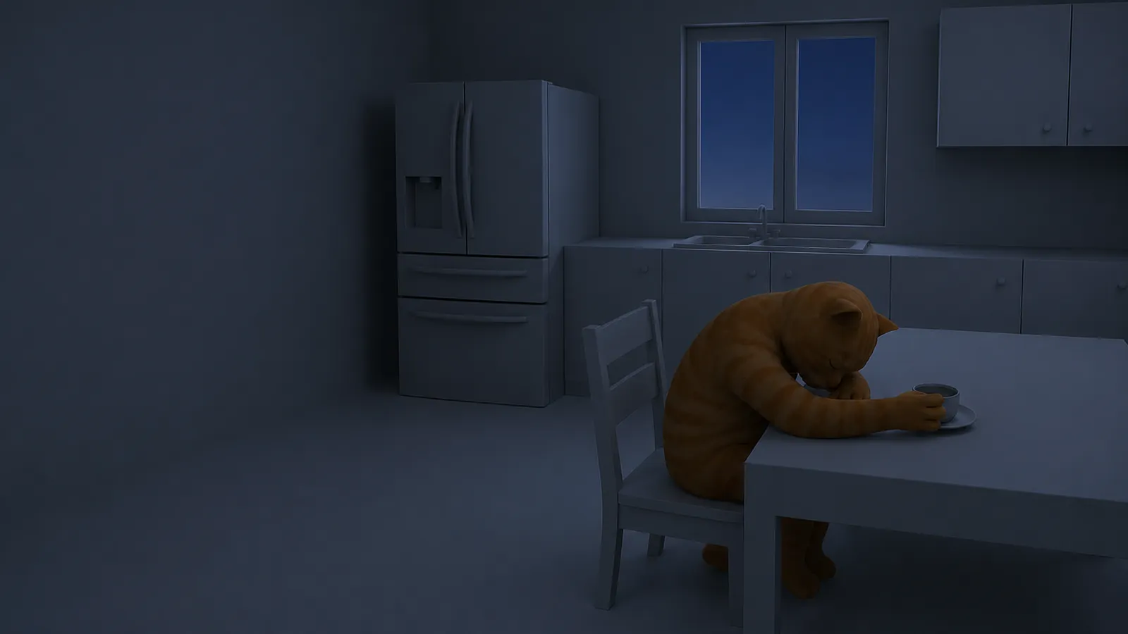The kitchen before dawn